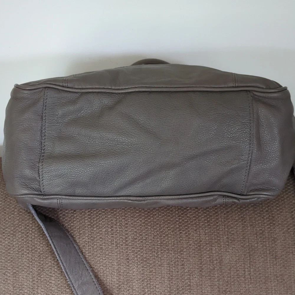 Liebskind Berlin Double Esther Gray Leather Satchel Bag